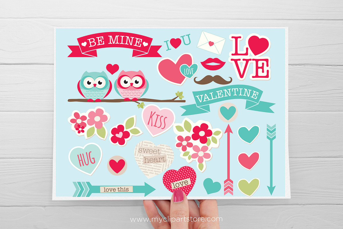 Be My Valentine Clipart, SVG, an Illustration by MyClipArtStore (Photo 2 of 2)