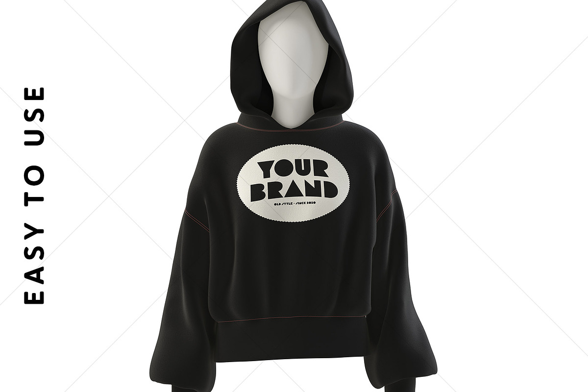 Oversized Hoodie Mockup Realistic, a Hoody Mockup by LESZ Design (Photo 6 of 6)