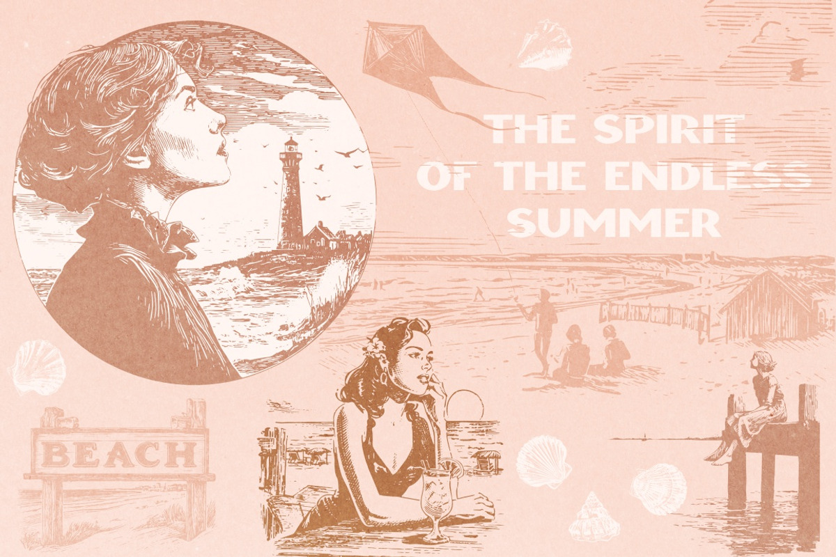 Vintage Coastal Travel Illustrations, an Object Illustration by Nocturnal Wolf (Photo 5 of 27)