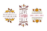 Hand-sketched Thanksgiving elements, an Illustration by AV Design (Thumbnail 2 of 4)