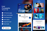 Frame - Photography Website, an UI Kit Template by Ahmed Rubel (Thumbnail 1 of 8)
