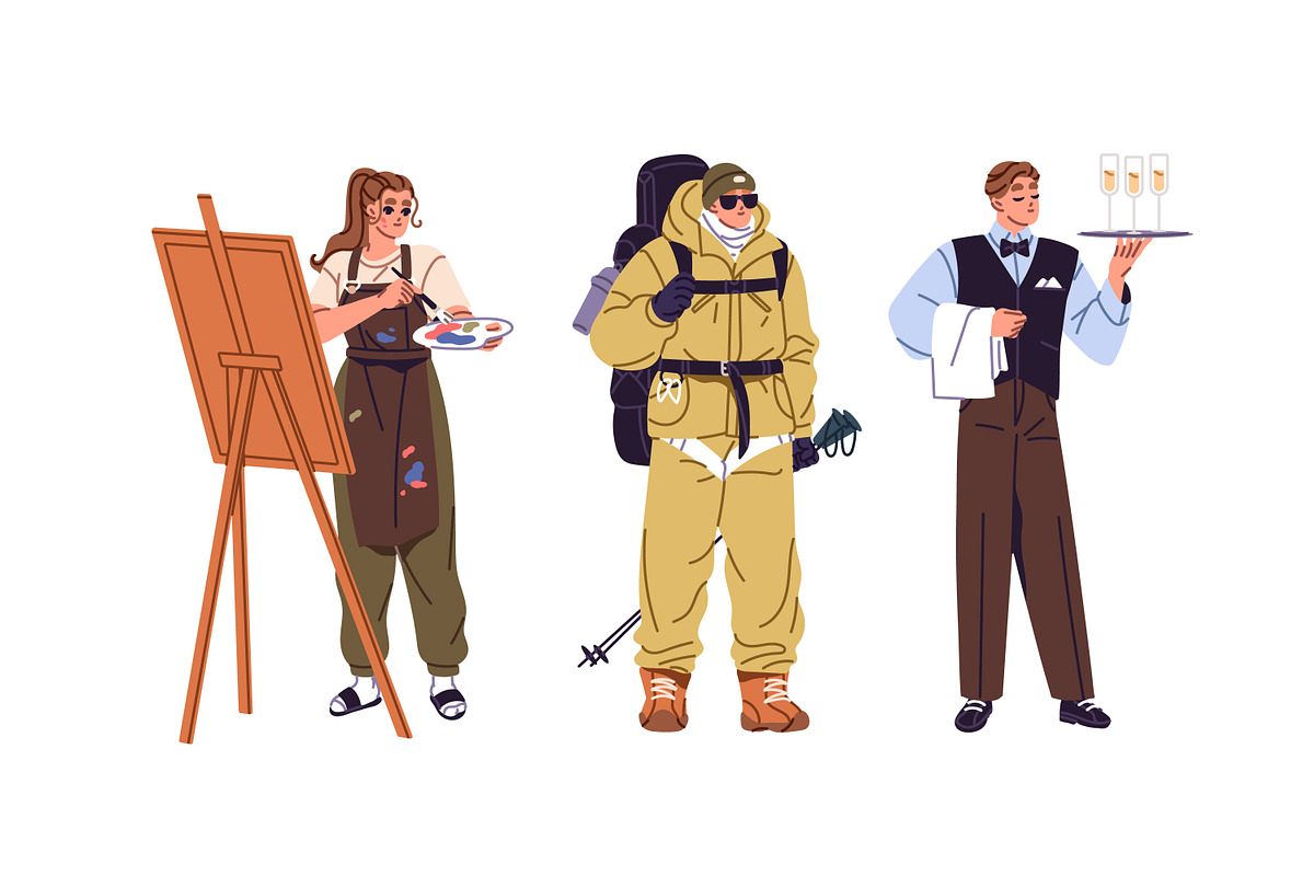 People of different professions set, a Work Illustration by PaperTrident (Photo 5 of 22)
