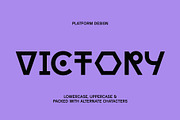 Victory – Futuristic Display Font, a Font by Platform Design (Thumbnail 1 of 8)