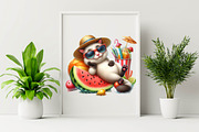 Funny Cat Summer PNG Sublimation Cli, an Illustration by SVGArt (Thumbnail 2 of 8)