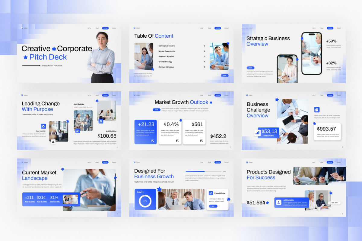 Creative Corporate Pitch Deck, a Presentation Template by Loin Studio (Photo 3 of 4)
