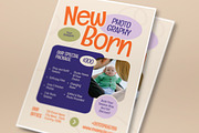 Green Newborn Photography Flyer Set, a Flyer Template by graphicook (Thumbnail 2 of 3)