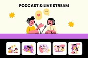 Live Stream & Podcast Illustration, an Object Illustration by Loin Studio (Thumbnail 1 of 3)