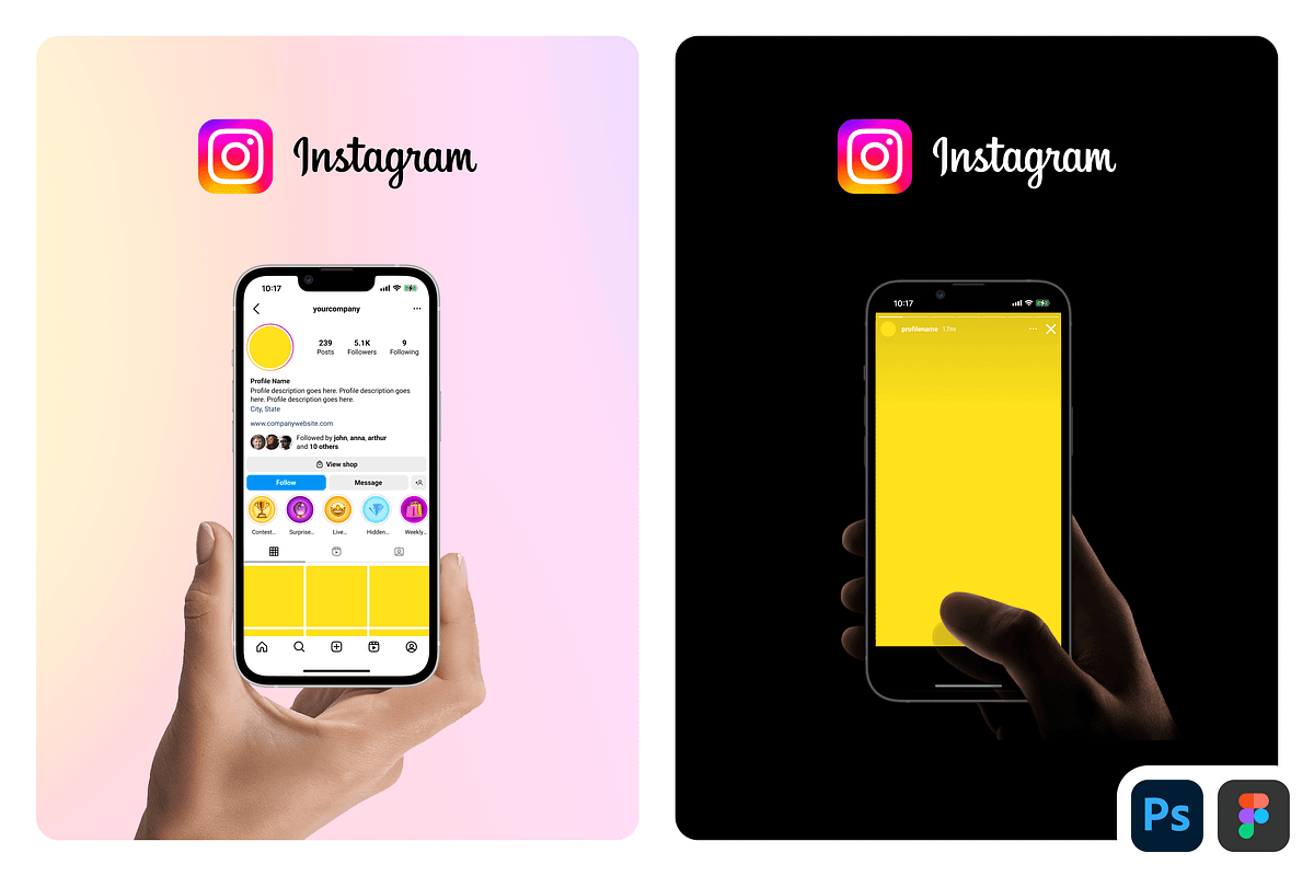 Instagram Branding Kit | PSD | Figma, a Social Media Template by Vitor Heinzen (Photo 5 of 7)