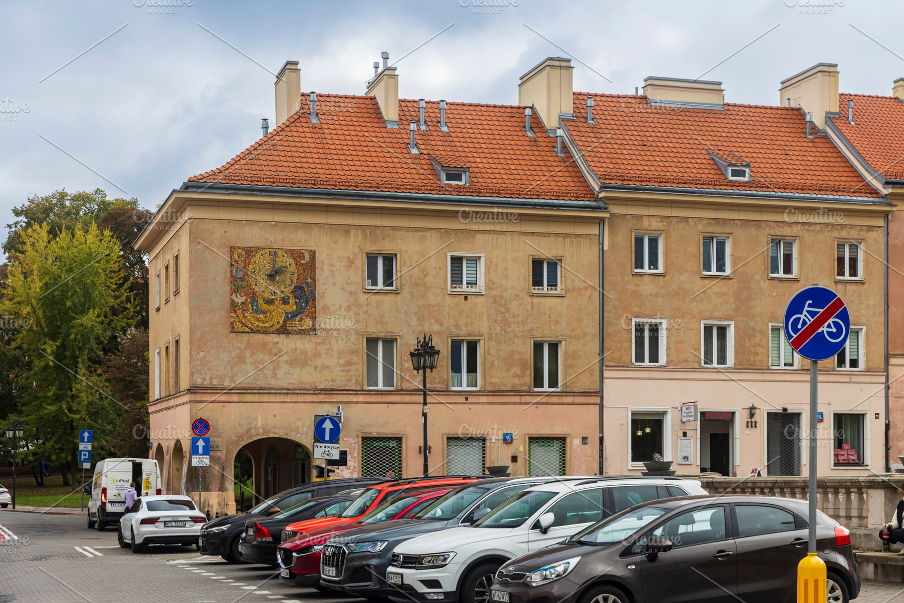 Old Town Buildings and Street Parkin, an Architecture Photo by Imaginarium