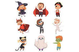 Halloween Costumes. Kids Scary At