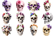 Floral Skull Clipart Png, an Illustration by Forhadx5 (Thumbnail 4 of 6)