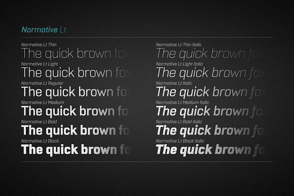 Normative Lt - 12 fonts preview 7