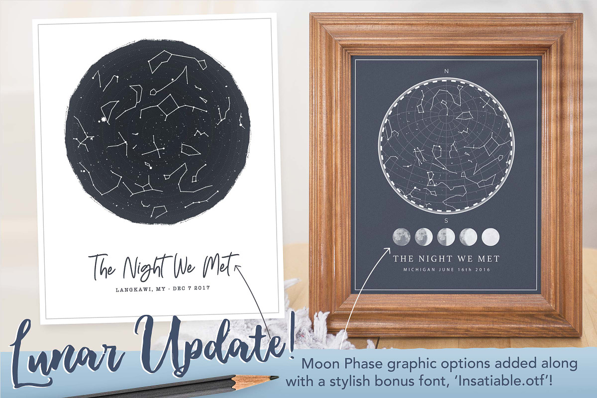 Star Map Poster Creator, Minimal preview 2