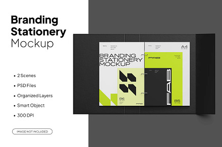 Branding Stationery Mockup, an Advertising Mockup by Mockupstudio1