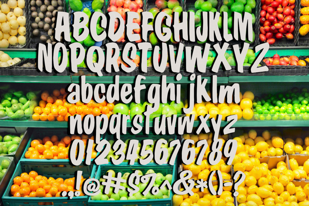 Grocery Hand Drawn Font preview 2