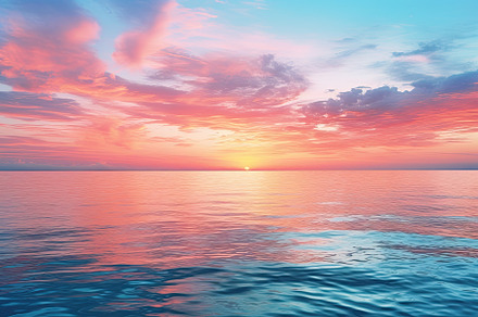 Beautiful seascape. Sunrise over the, a Photo by Iftikhar Alam