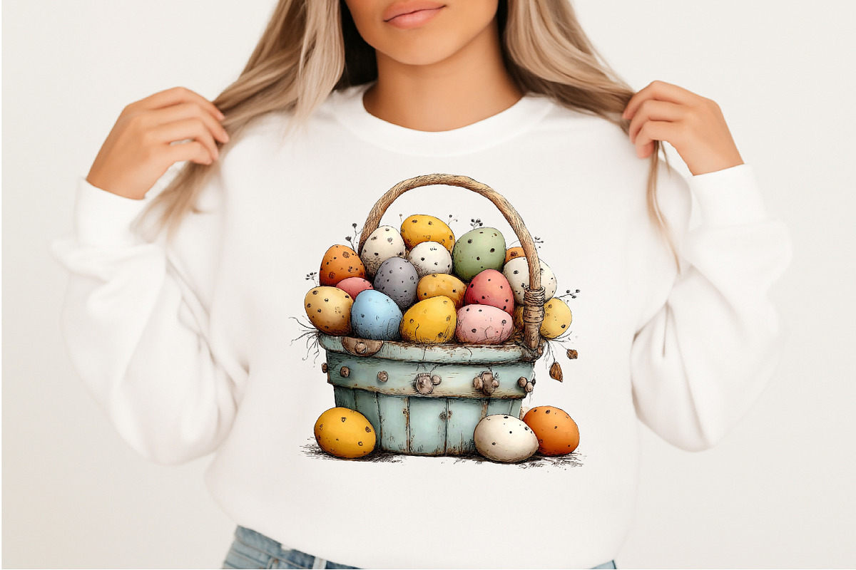 Easter Eggs Basket Clipart Png, an Illustration by Craft Nest (Photo 7 of 11)