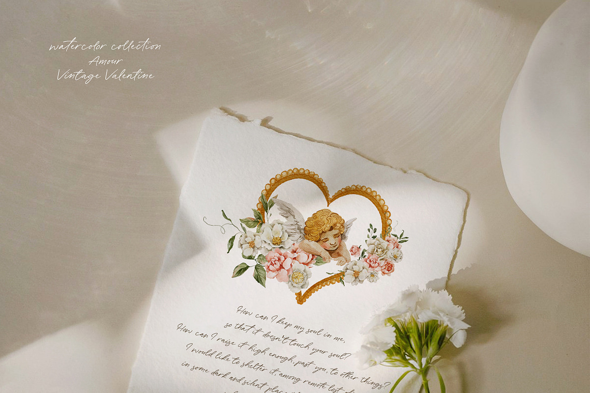 AMOUR - Vintage Valentine, a Seasonal Illustration by AleksaArt (Photo 8 of 14)