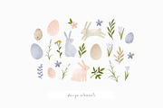 Happy Easter! Watercolor spring set, an Animal Illustration by Cute And Wild (Thumbnail 3 of 8)