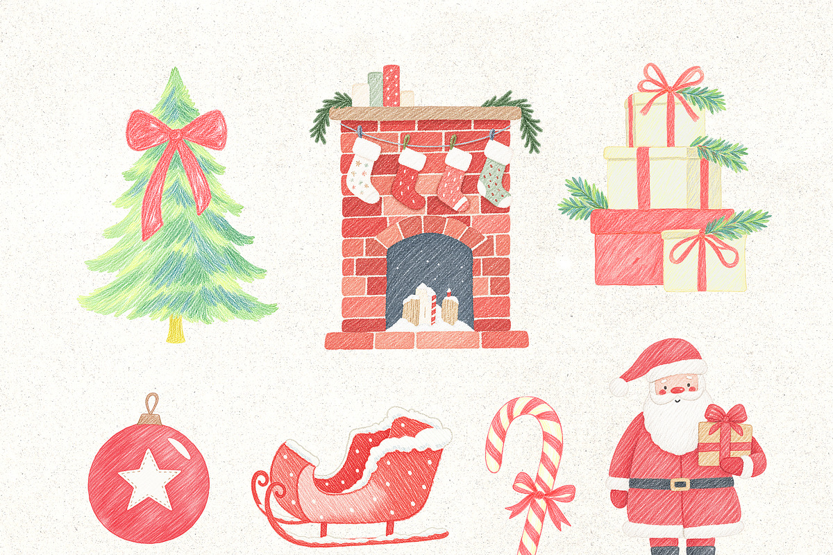 Colored Pencils Christmas, a Seasonal Illustration by Vasmila (Photo 5 of 12)
