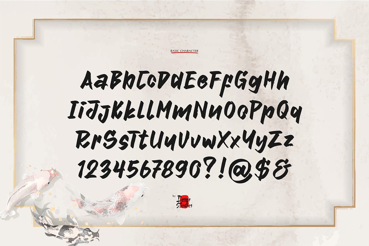 Tenshoku | Japanese Solid Brush, a Handwritten Font by Denustudios (Photo 10 of 12)