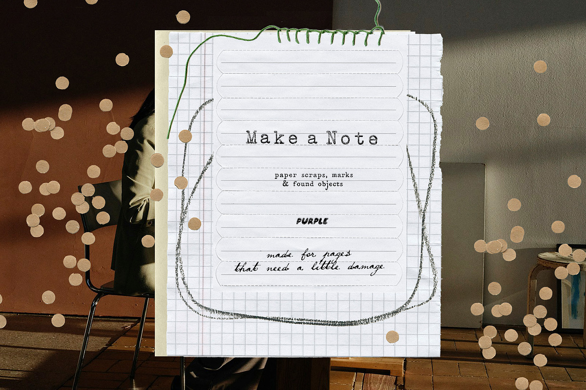 Make a Note Paper & Collage Elements, an Object Graphic by Purple (Photo 18 of 18)