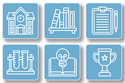 Education Icons Set, an Icon by Tekuni (Thumbnail 8 of 12)