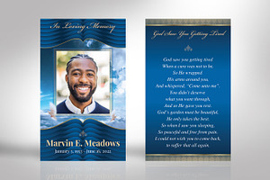 Loving Funeral Prayer Card Template