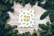 Xmas winter plants. Watercolor set, a Seasonal Illustration by alenaganzhela (Thumbnail 8 of 9)