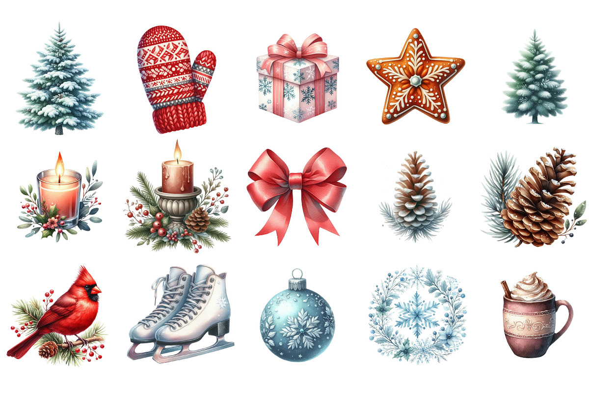 Festive Winter Wonderland Set, an Illustration by Designking (Photo 2 of 5)