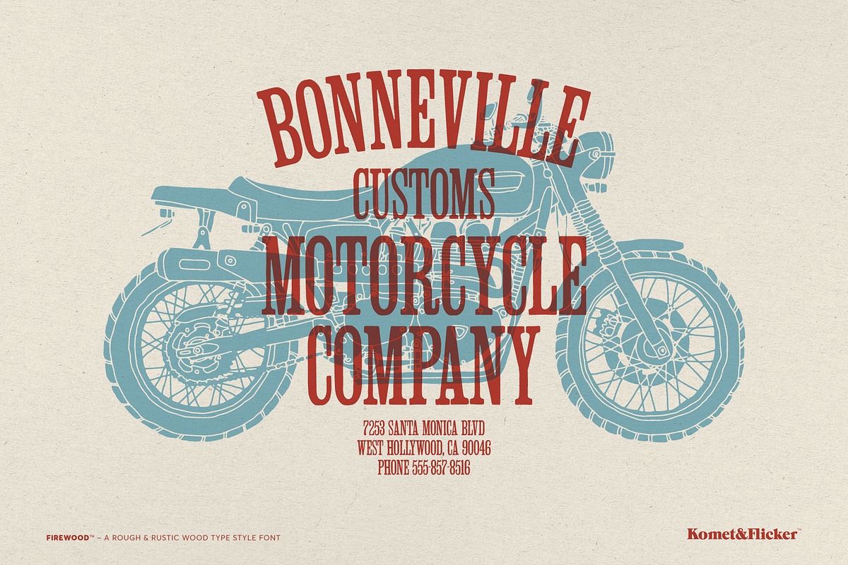 FIREWOOD - A Wood Type Style Font, a Serif Font by Komet & Flicker (Photo 11 of 14)