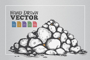 Rock & Stone Pile Illustration