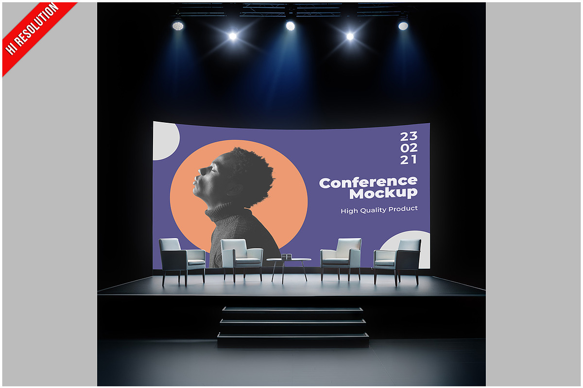 Sponsorship Backdrop Stage Mockup, a Product Mockup by Bruno's Shop