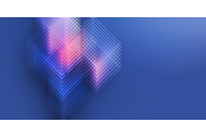 Vibrant Blue & Pink Geometric, an Illustration by BazziBa♥