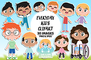 Everyday Kids Clipart, a Person Illustration by Lime & Kiwi Designs (Thumbnail 1 of 2)