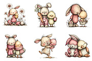 Easter Bunny Chick Clipart, an Illustration by CreationArt (Thumbnail 5 of 7)