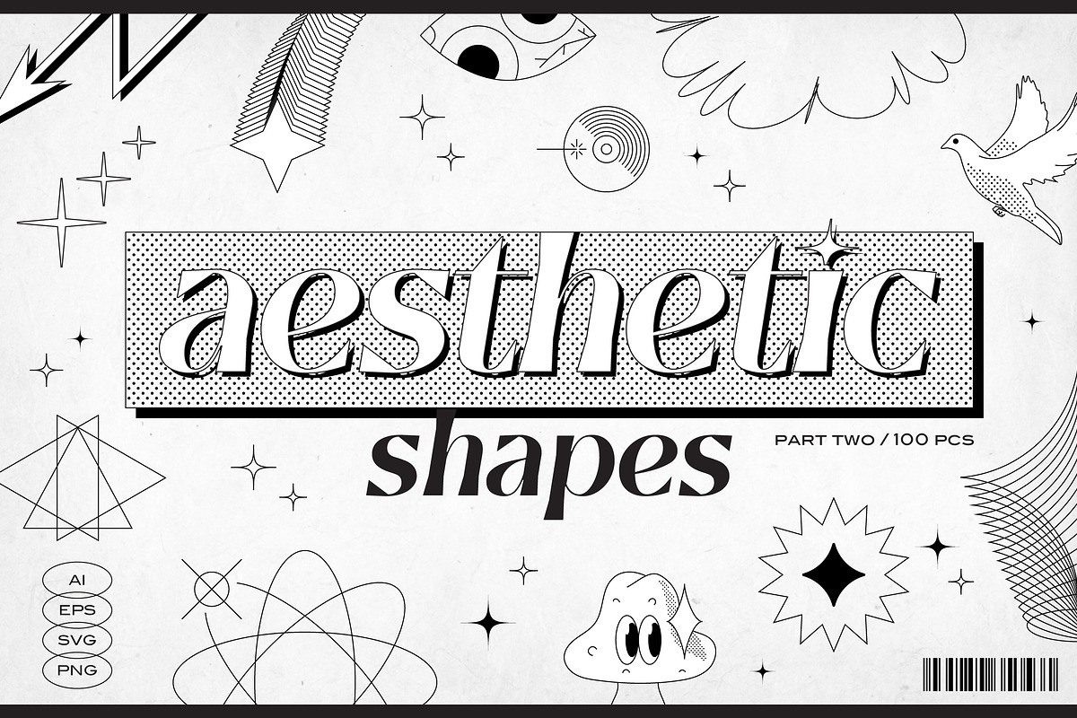 Aesthetic Metamodern Shapes Part 2, an Outline Icon by Ckybe's Corner (Photo 1 of 7)