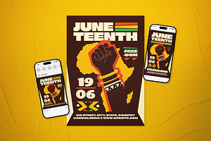Juneteenth Event Flyer Set, a Flyer Template by The Good Store
