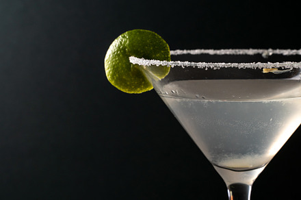 Margarita cocktail with lime in a salted rimmed glass on earthy, a Food & Drink Photo by SZ IMAGE