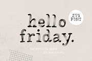 Hello Friday - Watercolor SVG Font, a Serif Font by Sarid Ezra (Thumbnail 1 of 7)