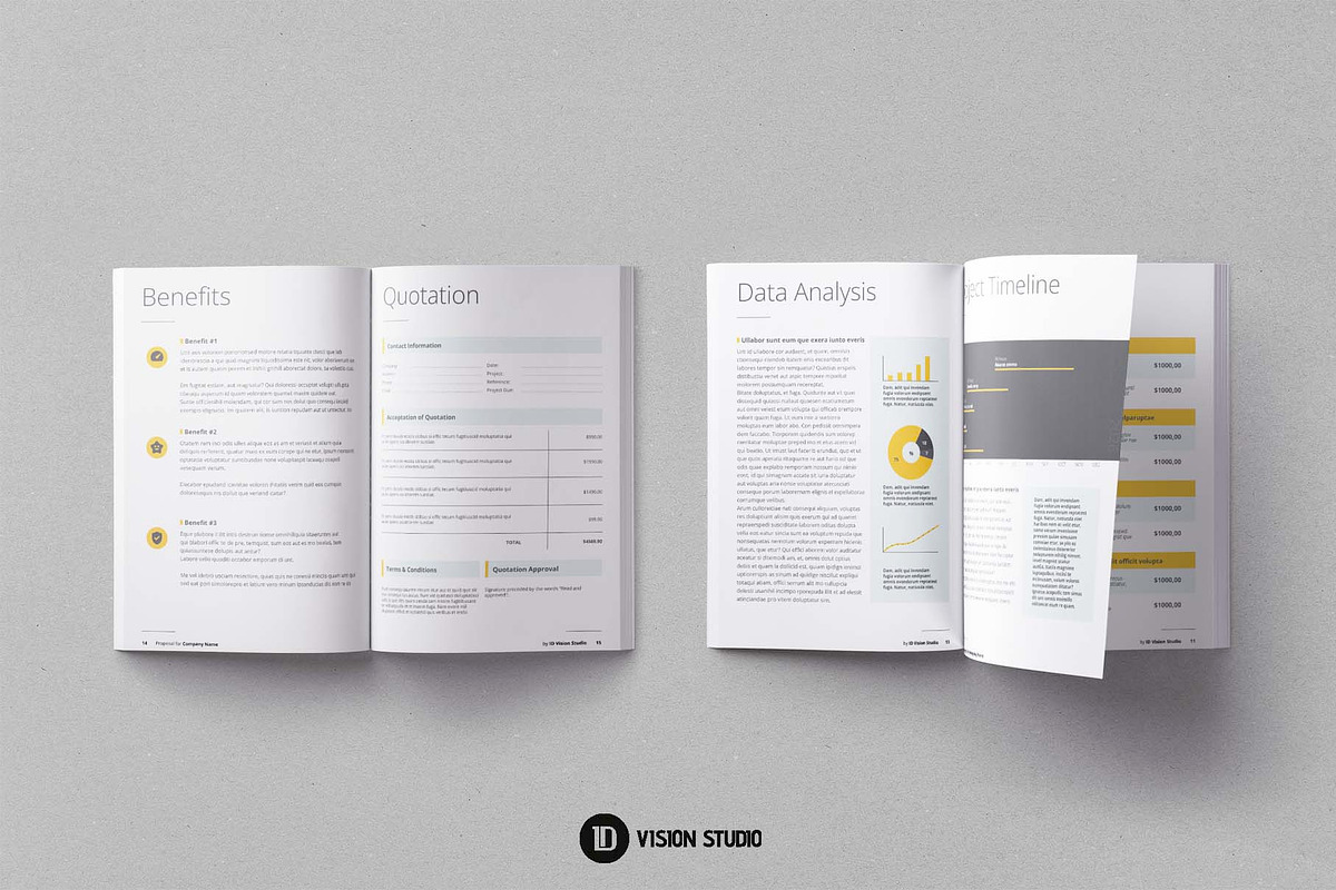 Minimal Proposal Canva InDesign, a Brochure Template by ID Vision Studio (Photo 9 of 16)