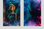 Neon Smoke Frames Effect Overlays, a Brushes & More by PhotoSpirit (Thumbnail 6 of 8)