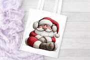 Whimsical Quirky Santa Clipart, a Seasonal Illustration by Canvas Craft (Thumbnail 8 of 10)