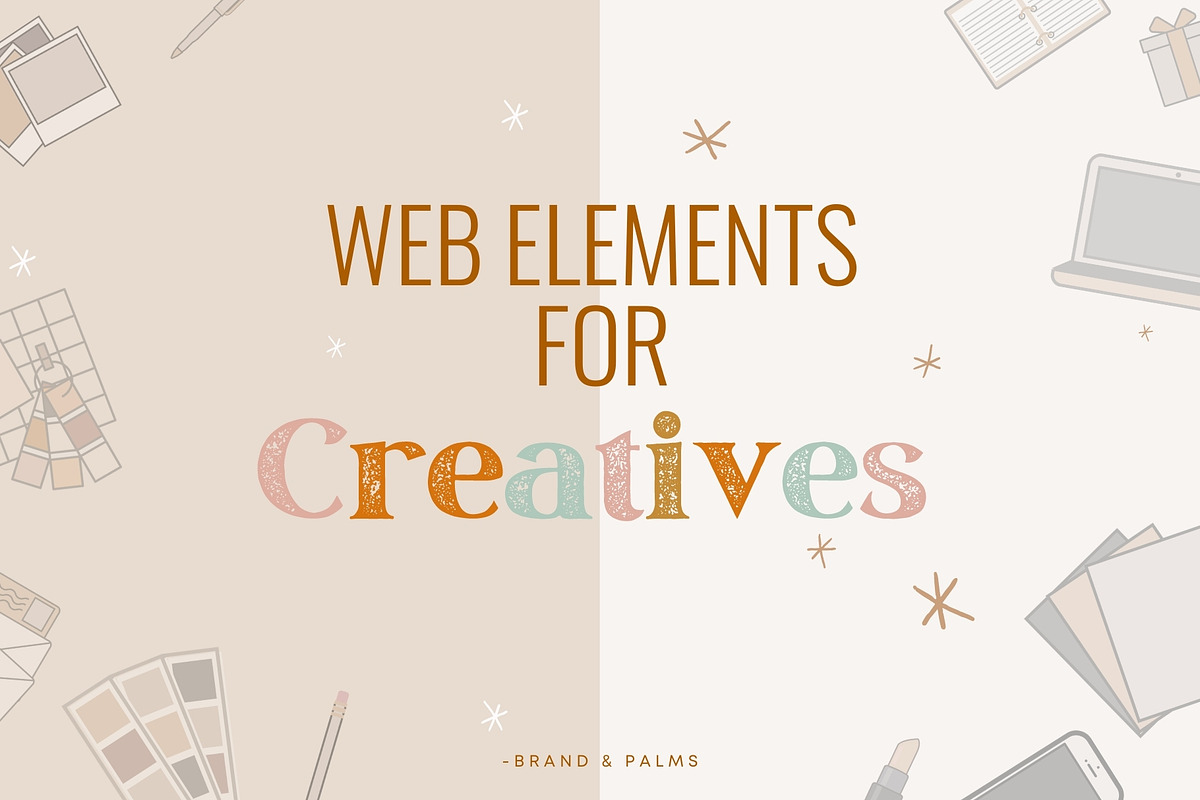 Web Elements For Creatives, a Design Template by Brand & Palms (Photo 1 of 8)