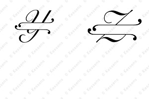 Split Monogram SVGs, PNGs