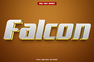 Falcon 3D editable text effect, a Layer Style Add-On by Hello Muh