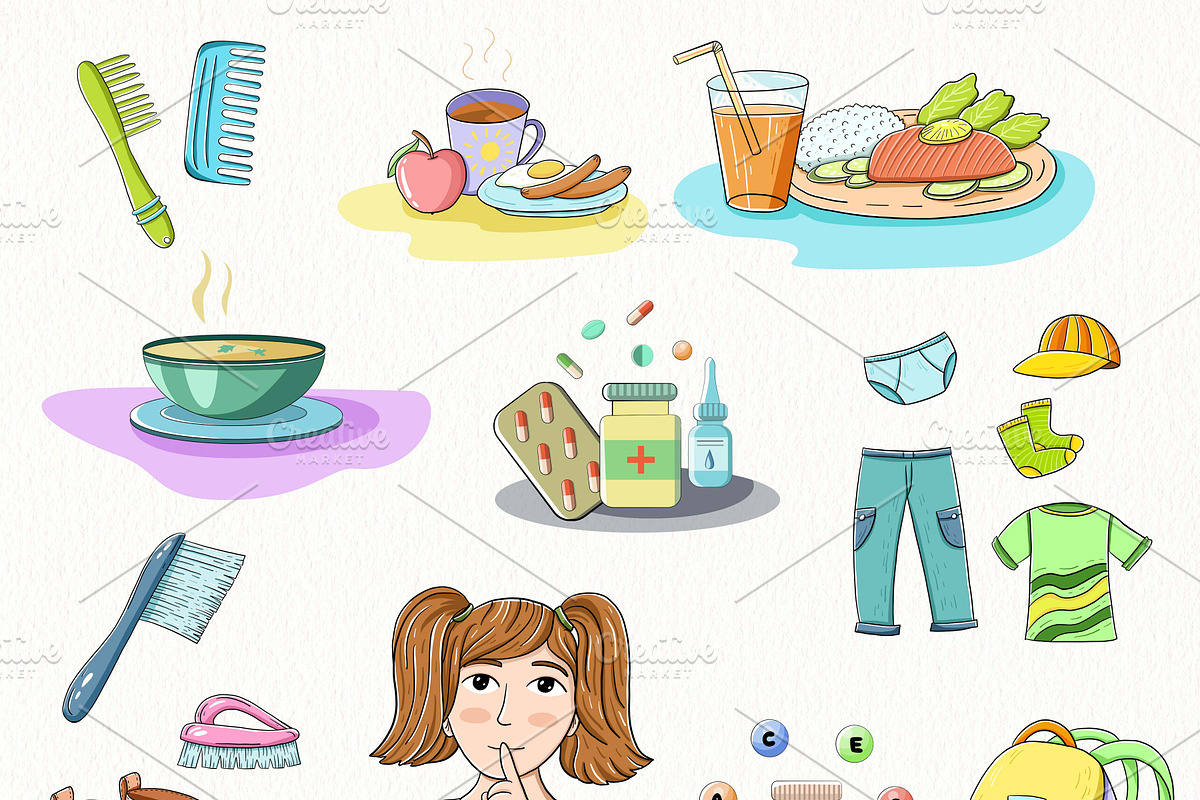 Printable Kids Chore Clip Art PNG, an Education Illustration by svetodesign (Photo 3 of 7)