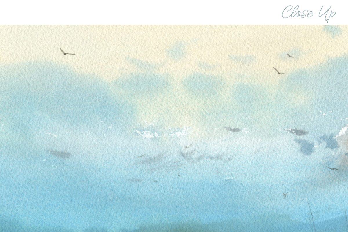 Watercolor set of skies, a Texture Graphic by ivanushka-art (Photo 3 of 6)