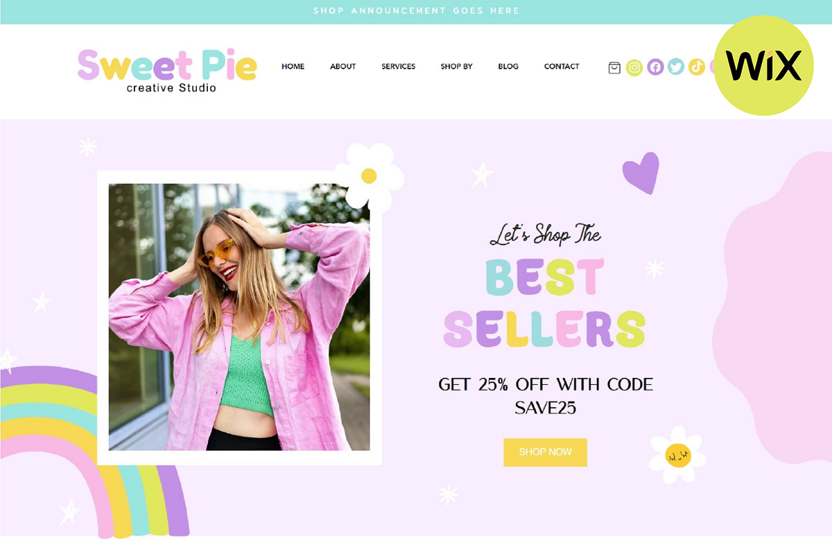 Colorful Wix Website Template, a Wix Template by AdvertFox (Photo 1 of 9)