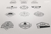Wood Vector Badges Logo Set, a Branding & Logo Template by Krukowski Graphics (Thumbnail 1 of 6)